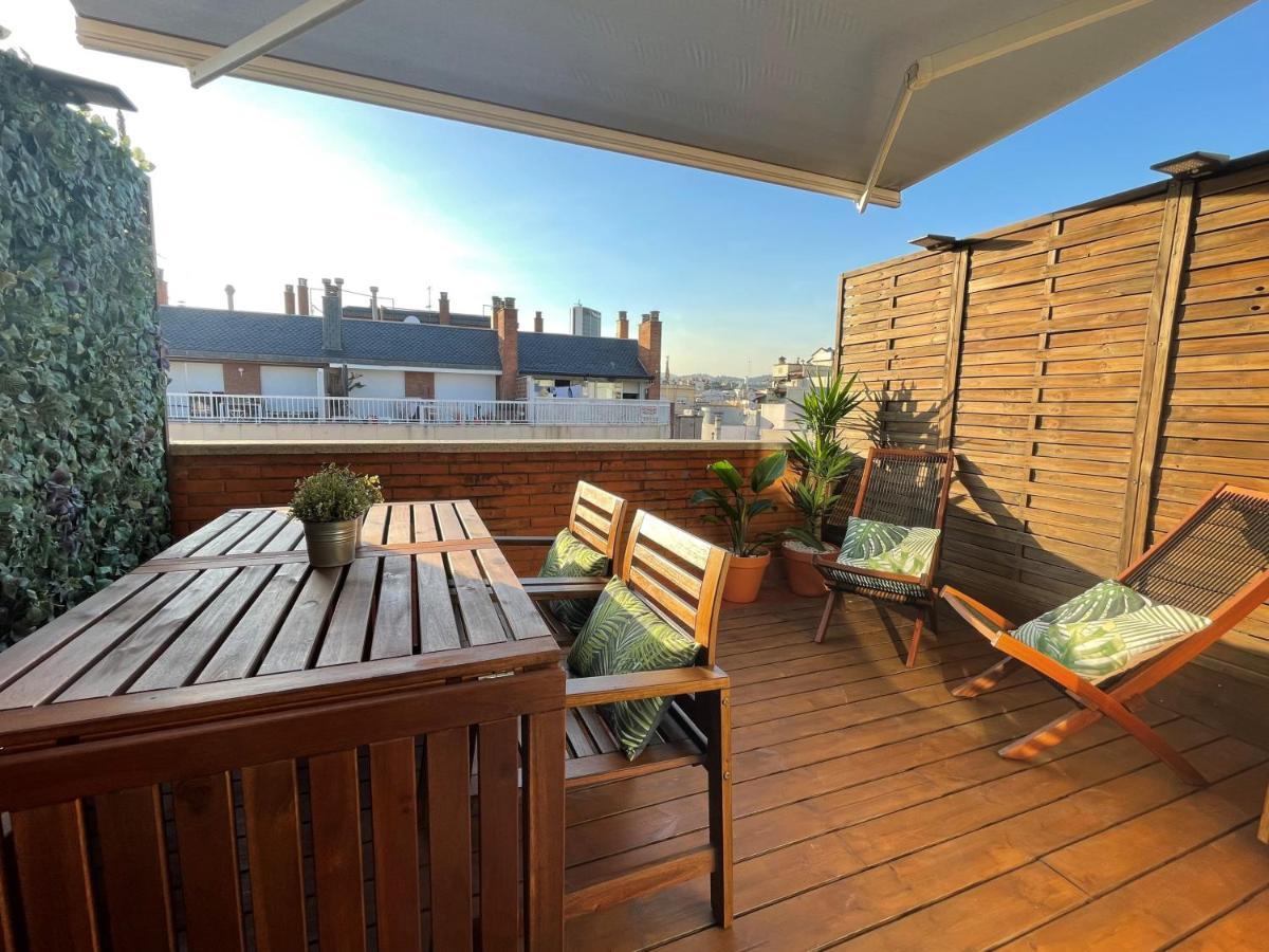 Barcelona Penthouse Private Terrace Sustainable Stay Keyless Access Eksteriør bilde